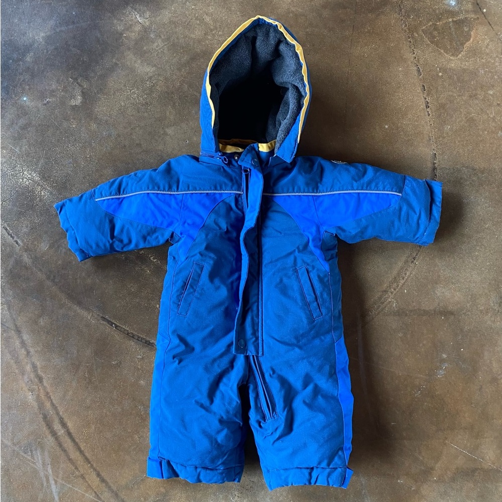 VTG Baby Gap Down Feather Insulated Hooded Blue Snowsuit